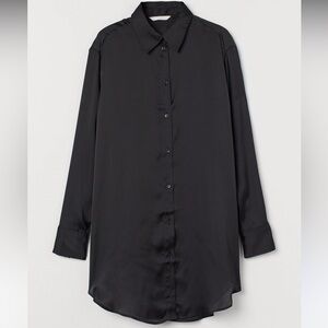 H&M NWT black button up blouse size small